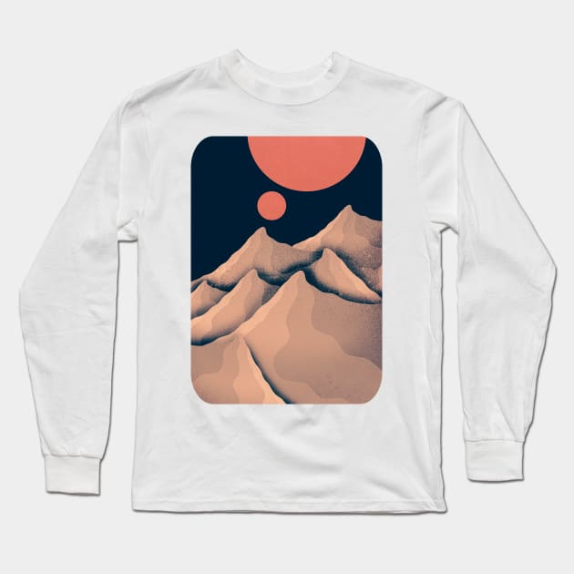 The two suns above the land Long Sleeve T-Shirt by Swadeillustrations